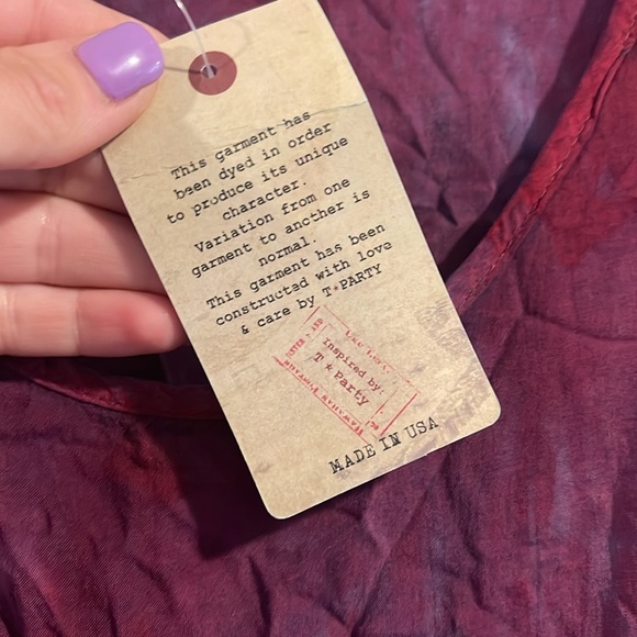 T PARTY dipdye the dye slip on dress size M - Picture 3 of 7